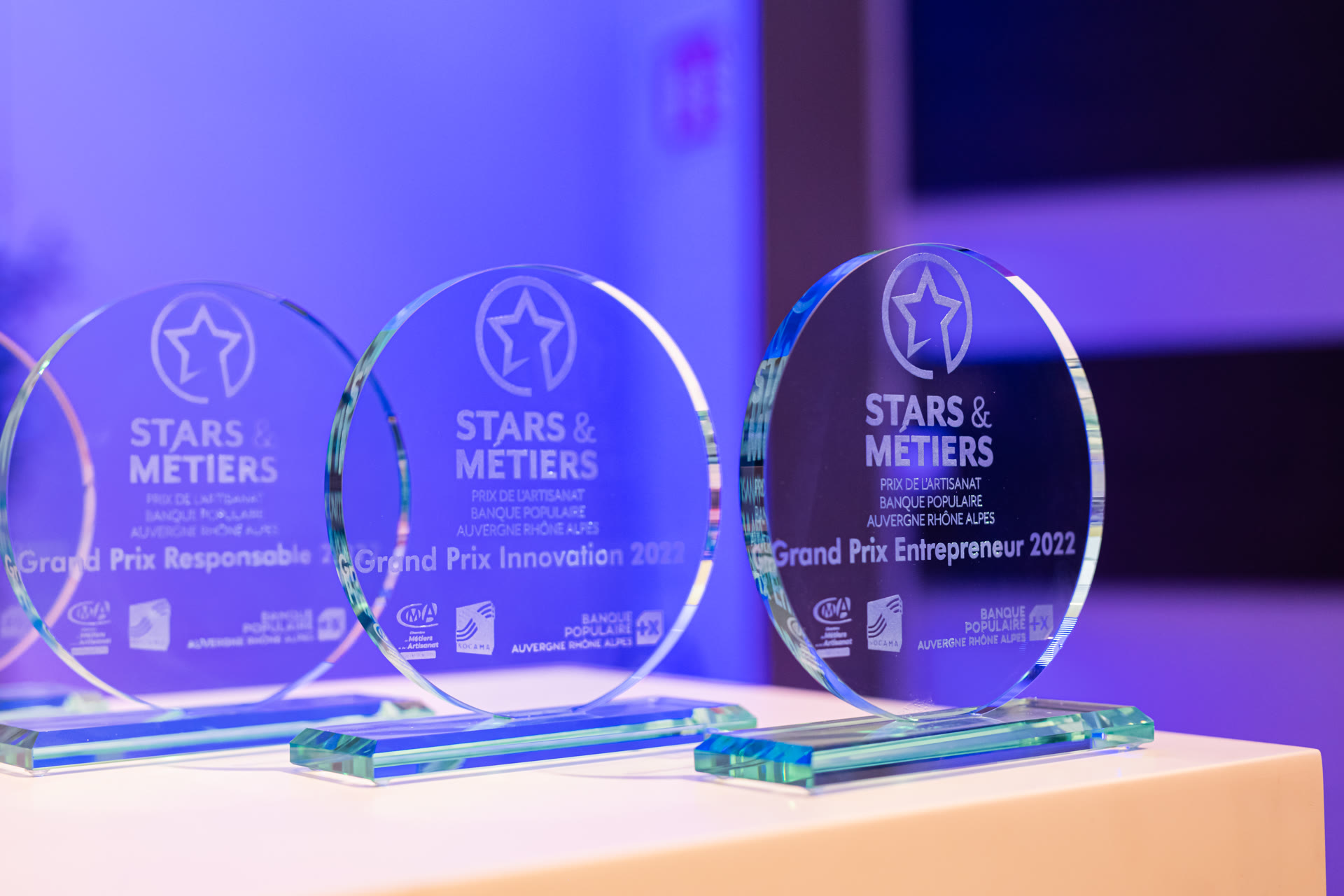 Stars & Métiers award trophies